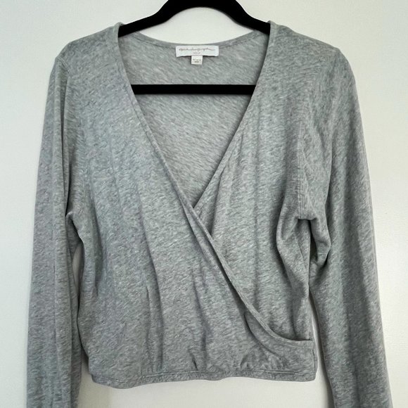 Spiritual Gangster Cropped Peasant Top - Picture 1 of 2